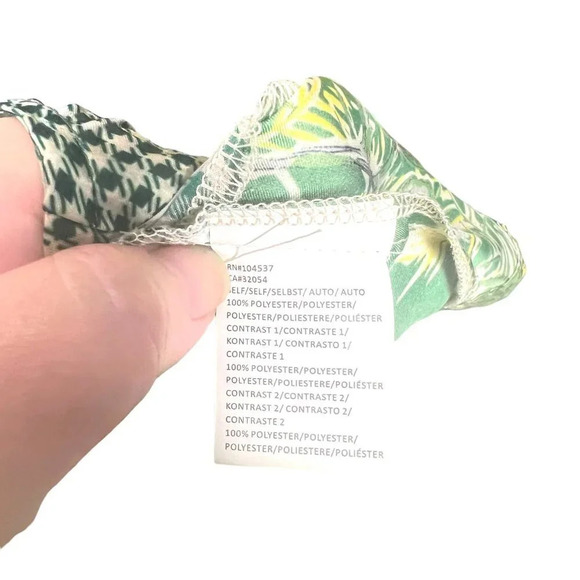 Anthropologie Tiny Trouvaille Slip Dress Midi Scarf Paisley Print‎ Green Size XS - Picture 9 of 10